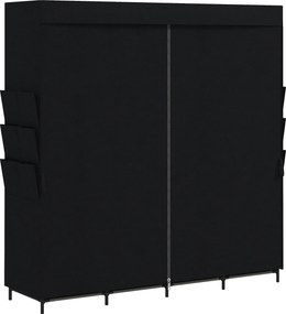 HOMCOM Szafa tekstylna, zabezpieczenie przed kurzem, przenośna, 5 drążków, 170 x 45 x 167 cm, Czarny | Aosom PL