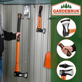 Zestaw siekier TOMS, siekiera i rozłupywacz, 2 sztuki, czarna/pomarańczowa Gardebruk