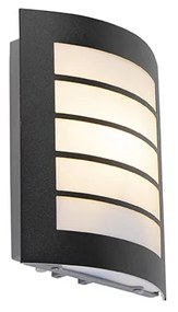 Zewnetrzna Lampa ścienna zewnętrzna czarna IP44 z czujnikiem zmierzchu - Miro Nowoczesny Oswietlenie zewnetrzne
