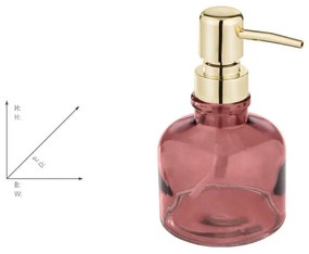 Ciemnoróżowy szklany dozownik do mydła 200 ml Atessa – Wenko
