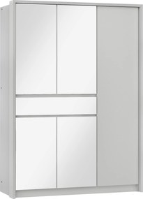 Szafa Przesuwna RUMBLE 151 cm z Lustrem Szafa Dwudrzwiowa Biała