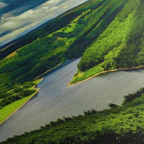 Obraz - Zielony krajobraz (170x50 cm)
