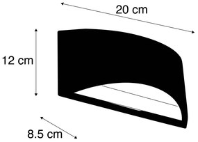 Inteligentna lampa ścienna biała 20 cm w komplecie z WiFi G9 - Tum Nowoczesny Oswietlenie wewnetrzne