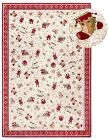 Czerwony dywan z mieszanki bawełny ze świątecznym motywem 160x230 cm Toy's Delight Red Christmas – Villeroy&amp;Boch