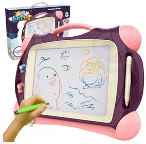 Woopie znikopis tablica magnetyczna kolorowa + 2 stempelki fioletowy