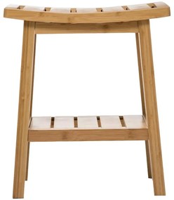 Stołek łazienkowy BAMBOO z półeczką na akcesoria
