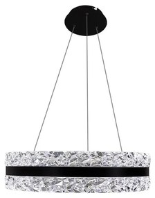 Lampa LED 80W 230V 3000-6500K czarna z pilotem, ściemnialna na linkę