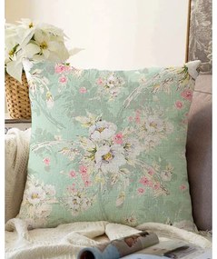 Zielona poszewka na poduszkę z domieszką bawełny Minimalist Cushion Covers Blossom, 55x55 cm