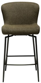 Tapicerowany hoker w kolorze khaki (wysokość siedziska 67,5 cm) Glam – DAN-FORM Denmark