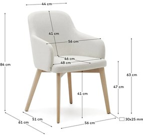 Kremowe krzesło Nelida – Kave Home