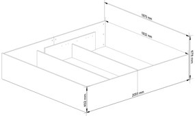 Białe łóżko z podnoszonym stelażem 180x200 Dagna 15X