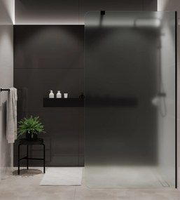 Ścianka prysznicowa Walk-in szkło satynowe matowe 8 mm MOLIS Satin Round MASSI I Różne rozmiary : Kolor profili kabiny - złoty szczotkowany, Szerokość ścianki - 90 cm , Typ montażu - WALK in FIX (Do ściany)