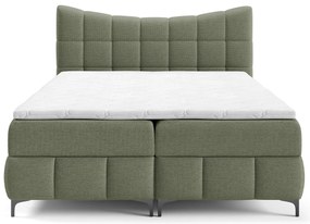 Zielone tapicerowane łóżko z pojemnikiem 5 rozmiarów - Verrado
