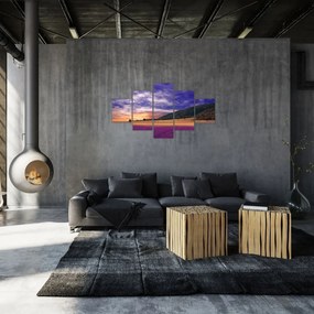 Obraz lawendowej łąki (125x70 cm)