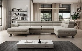 Narożnik RAVEN XL wolnostojący z funkcją spania tkanina Artico 37431 Nata WERSAL