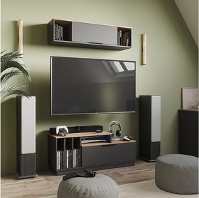 Lowboard antracyt/sonoma 120x40x49.9 betti