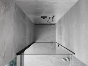 Mexen Mist-B drzwi prysznicowe uchylne 100 cm, transparent, czarne - 8A2-100-000-70-00
