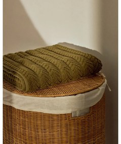 Zielony bawełniany ręcznik frotte 50x90 cm Rune – Kave Home