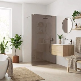 Kabina prysznicowa Walk-In Rea Flexi Brown / Chrome 110