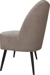 Fotel DUBAJ tkanina Welur noga metalowa : Kolor nogi - Czarna stożek, Kolor tkaniny - VELVET - MG09