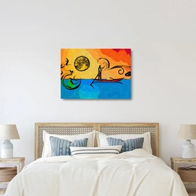 Obraz na szkle starożytnego obrazu (70x50 cm)