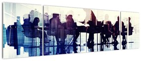 Obraz muzyków (170x50 cm)