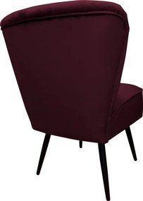 Fotel PRL tkanina Welur nogi metalowe : Kolor nogi - Czarna stożek, Kolor tkaniny - VELVET - MG02