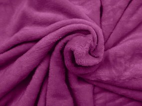 Purpurowy koc z mikropluszu VIOLET, 150x200 cm