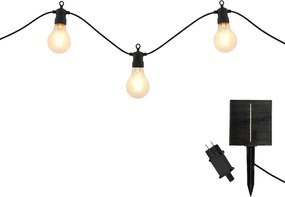 Girlanda Solarna Party Clear Hybrid 10 Przeźroczystych Żarówek LED 7,5m Ściemnialna IP44, Zasilanie Słoneczne i Sieciowe