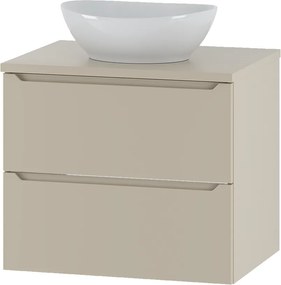 Kaszmirowy Zestaw do Łazienki 60cm Szafka z Blatem Umywalka Etna