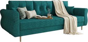 Turkusowa Kanapa Z Pojemnikiem Na Pościel A8-N71