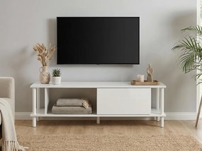 PROMOCJA Stolik RTV PARIS 150 cm, biały II. jakość
