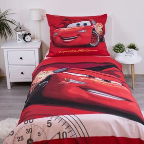 Czerwona bawełniana pościel dziecięca jednoosobowa 140x200 cm Cars "Legend" – Jerry Fabrics