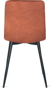 Krzesło Tapicerowane do Jadalni PERU Rude Welurowe Nowoczesne Loft