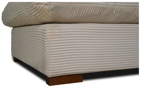 Beżowy sztruksowy puf Comfy – Scandic