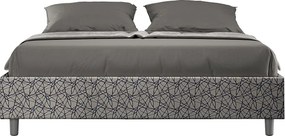 Łóżko bez stelaża tapicerowane 160x200 tkaniny Era 09 Niebieski Azelia