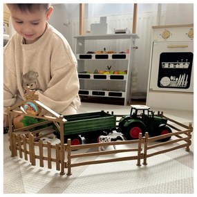 Woopie zestaw mini farma traktor zwierzęta osada farma rolnik narzędzia