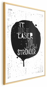 Plakat Stronger 29,7x42 cm z ramą złotą z marginesem ARTGEIST B