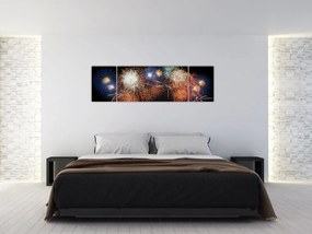 Obraz fajerwerków (170x50 cm)