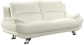 Kanapa 3-osobowa z ekoskóry MUSKO - Kość słoniowa