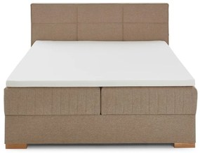 Beżowe łóżko boxspring ze schowkiem 180x200 cm Tambo – Meise Möbel