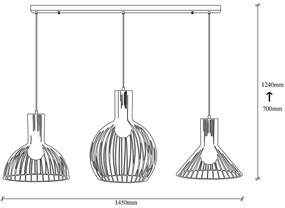 Czarna lampa wisząca z metalowym kloszem Fellini – Opviq lights
