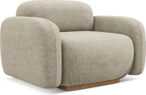 Beżowy moduł sofy z materiału bouclé Ailani – Makamii