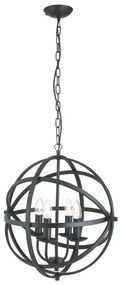 Searchlight 2474-4BK - Żyrandol na łańcuchu ORBIT 4xE14/60W/230V czarny