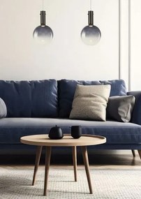 Granatowa lampa wisząca szklany klosz - K574- B6-Z46