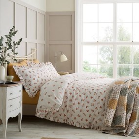 Biała pościel dwuosobowa 200x200 cm Frill Ditsy Floral – Catherine Lansfield