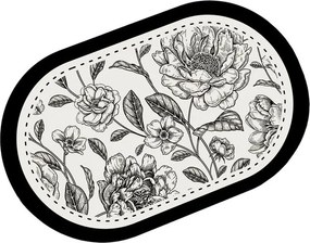 Czarno-biały dywanik łazienkowy 60x100 cm Rasse – Foutastic