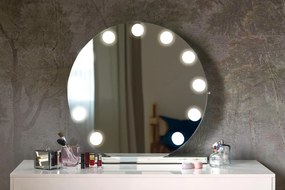 TORANO lustro stołowe z oświetleniem LED fi.70cm toaletka nowoczesne do sypialni