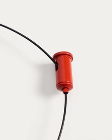 Czerwona lampa sufitowa LED ze ściemniaczem z metalowym kloszem ø 16 cm Porte – Kave Home