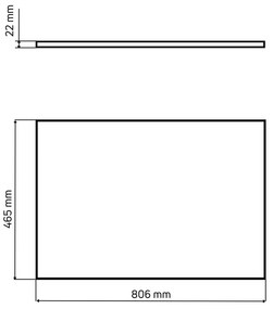 Blat do szafki biały 80 x 46 cm ASTROS White